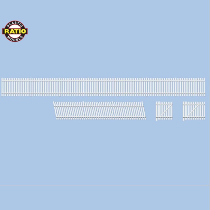 Trackside Fencing White Straights, Ramps And Gates N Gauge