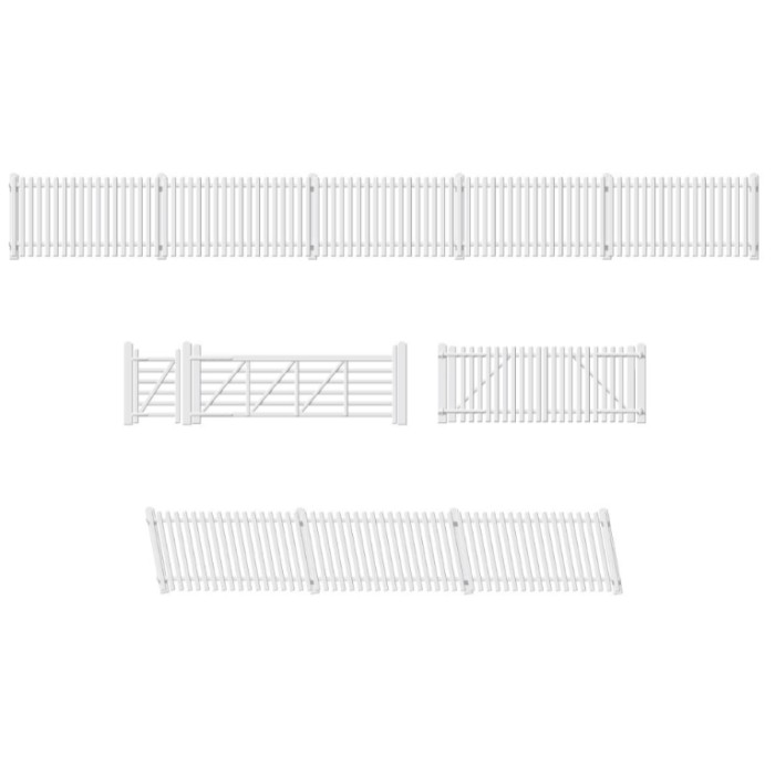 Station Fencing White Straights, Ramps and Gates OO Ratio 420 Station Fencing White Straights, Ramps and Gates OO Ratio 420
