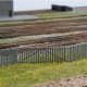 Modern Palisade Fencing with Gates N Gauge Ratio 280