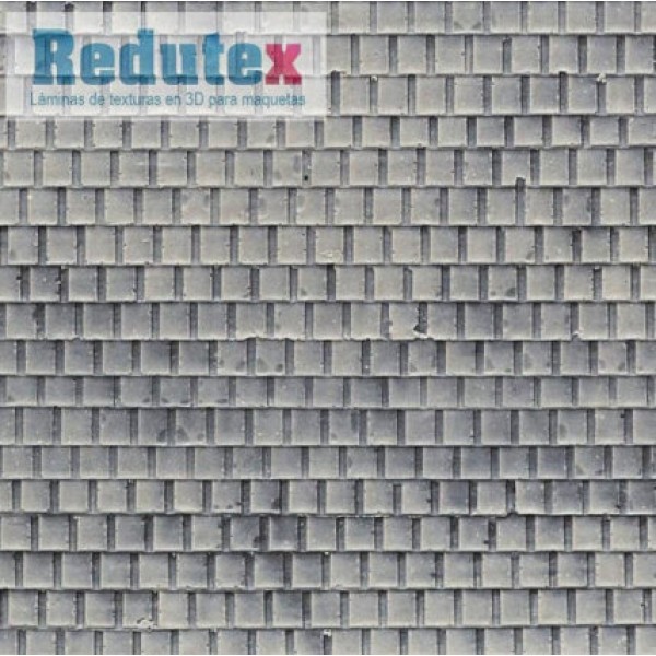 Slate Textured 3D Sheet OO Gauge Square Slate 1:76 Redutex 076PC112