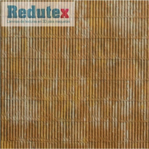 Tin Roof Textured 3D Sheet N Gauge Rusty Corrugated Tin Redutex 160TI122 