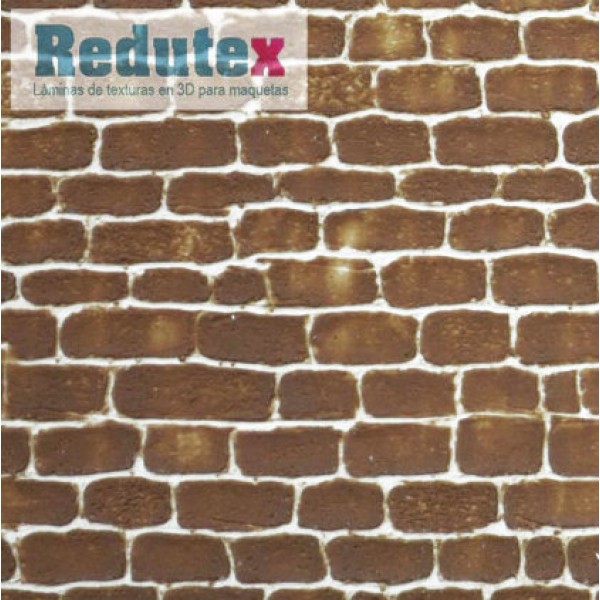 Stone Block Textured 3D Sheet Brown Gauge 1 Scale 1:32 Redutex 032BS213