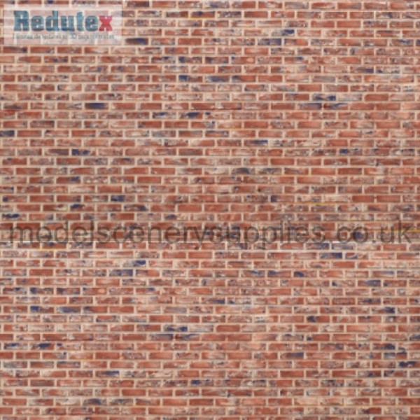Brick Textured 3D Sheet O Gauge Plain Bond Red Brick Scale 1:43