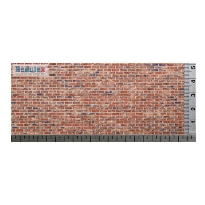 Brick Textured 3D Sheet O Gauge Plain Bond Red Brick Scale 1:43 Brick Textured 3D Sheet O Gauge Plain Bond Red Brick Scale 1:43