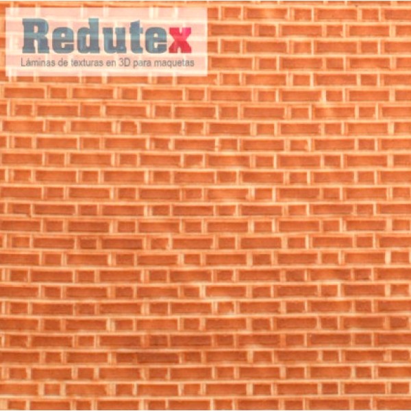 Brick Textured 3D Sheet O Gauge Flemish Bond Brick Scale 1:43 Redutex 043LD312