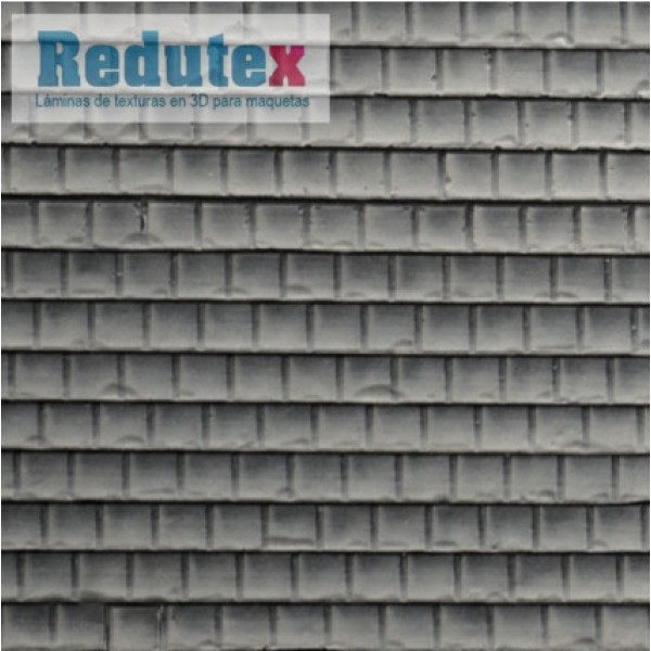 Slate Textured 3D Sheet O Gauge Grey Square Slate 1:43