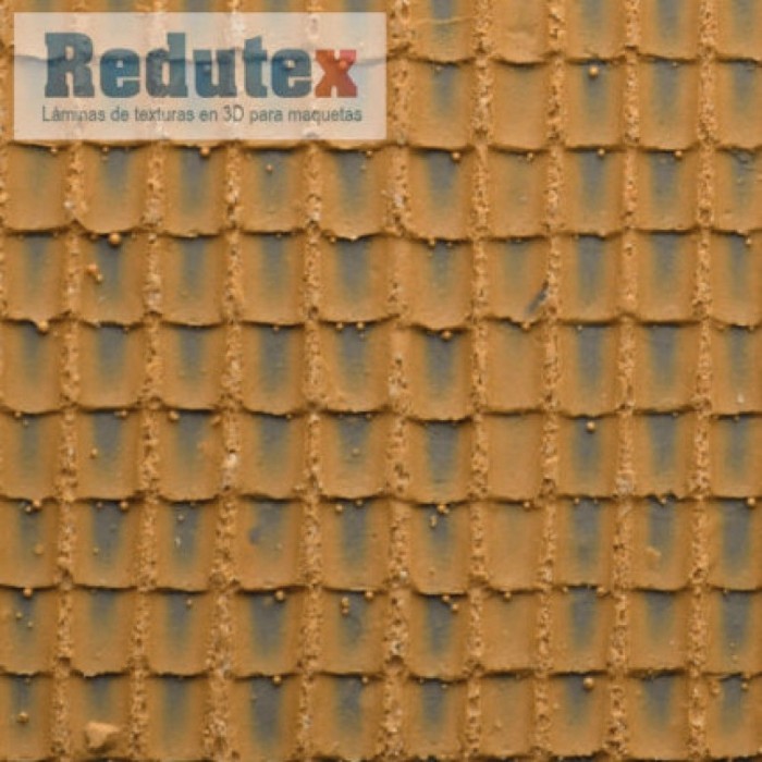 Roof Tile Textured 3D Sheet O Gauge 1:43 Redutex 043TC112