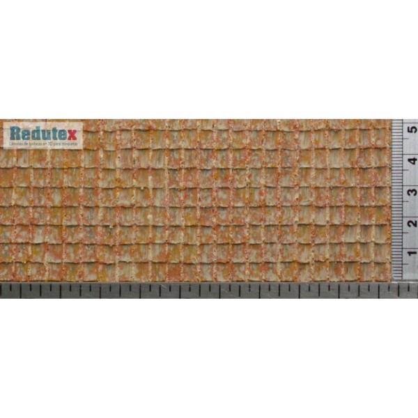 Roof Tile Textured 3D Sheet O Gauge 1:43 Redutex 043TC122