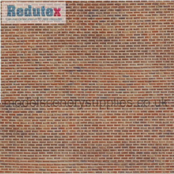 Brick Textured 3D Sheet OO Gauge Old Brick Plain Bond Scale 1:76