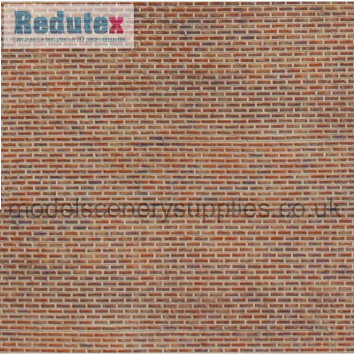 Brick Textured 3D Sheet OO Gauge Old Brick Plain Bond Scale 1:76