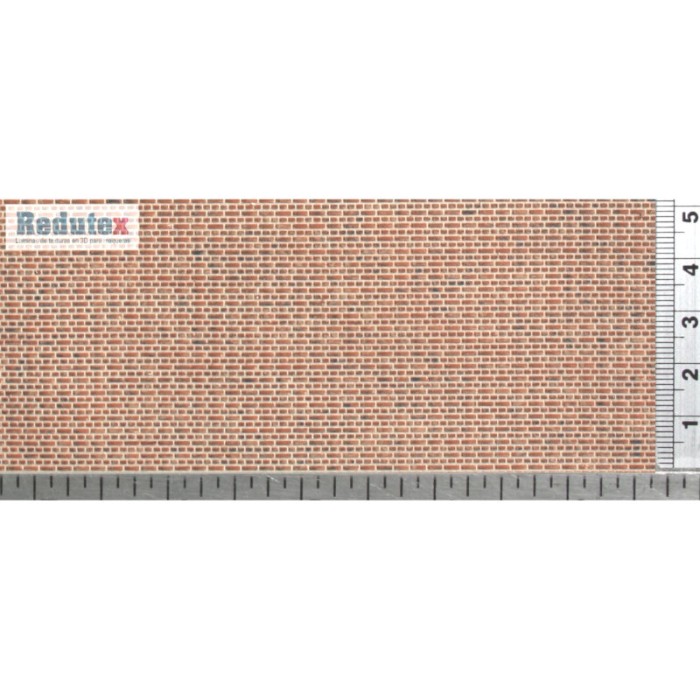 Brick Textured 3D Sheet OO Gauge Engineering Red Brick Scale 1:76 Redutex 076LD822