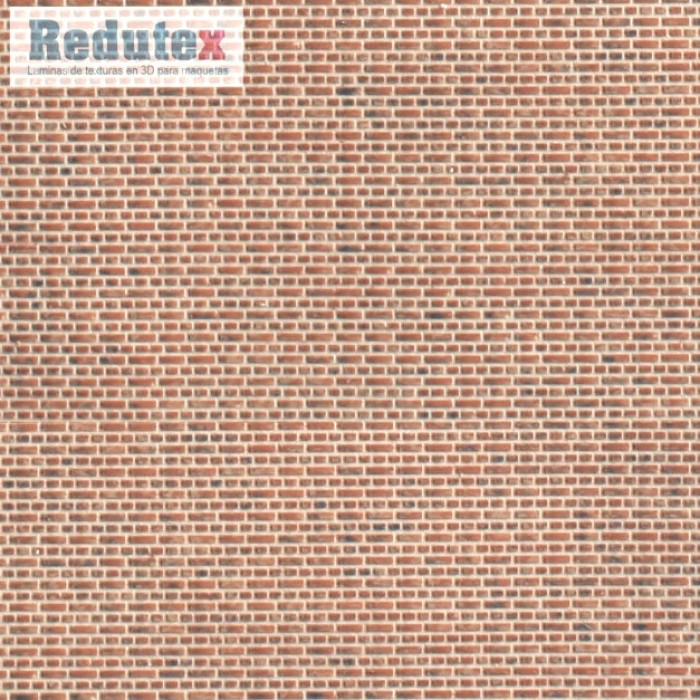 Brick Textured 3D Sheet OO Gauge Engineering Red Brick Scale 1:76 Redutex 076LD822