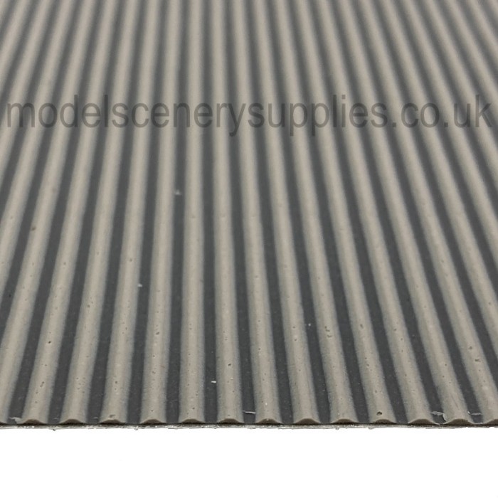 Corrugated Tin 3D Sheet Grey Corrugated Tin 3D Sheet Grey