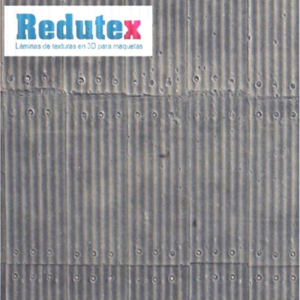 Tin Roof Textured 3D Sheet OO Gauge Grey Corrugated Tin