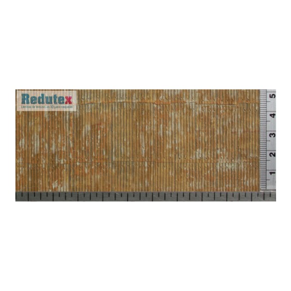 Tin Roof Textured 3D Sheet OO Gauge Rusty Corrugated Tin