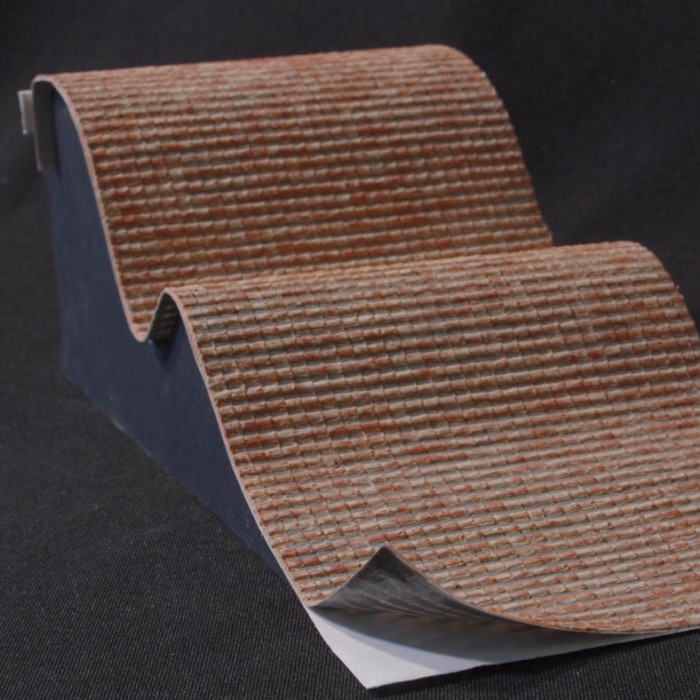 Tile Textured 3D Sheet OO Gauge Terracotta Tile 087TA123 Tile Textured 3D Sheet OO Gauge Terracotta Tile 087TA123