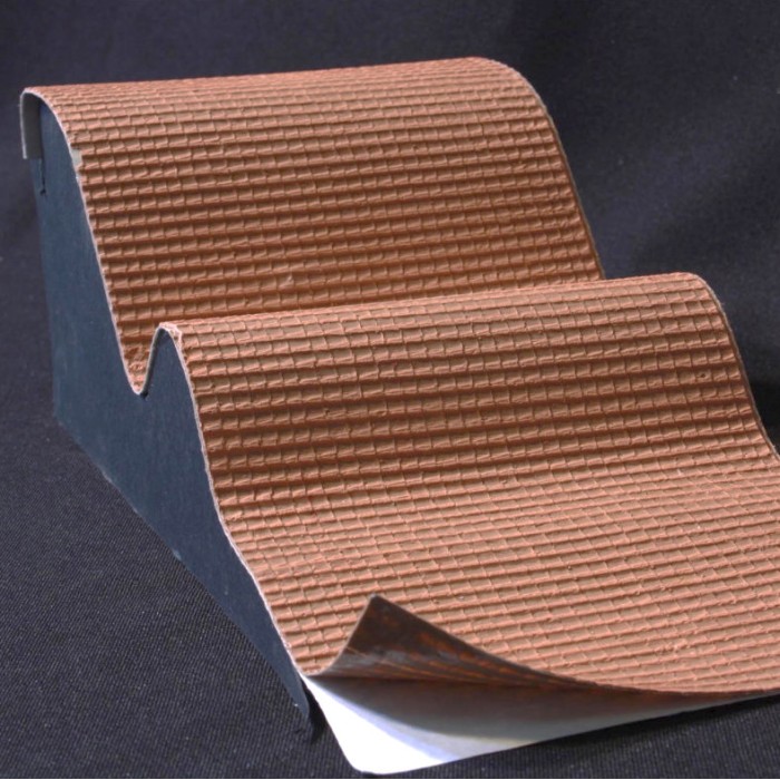 Tile Textured 3D Sheet OO Gauge Light Terracotta Tile 087TC112 Tile Textured 3D Sheet OO Gauge Light Terracotta Tile 087TC112
