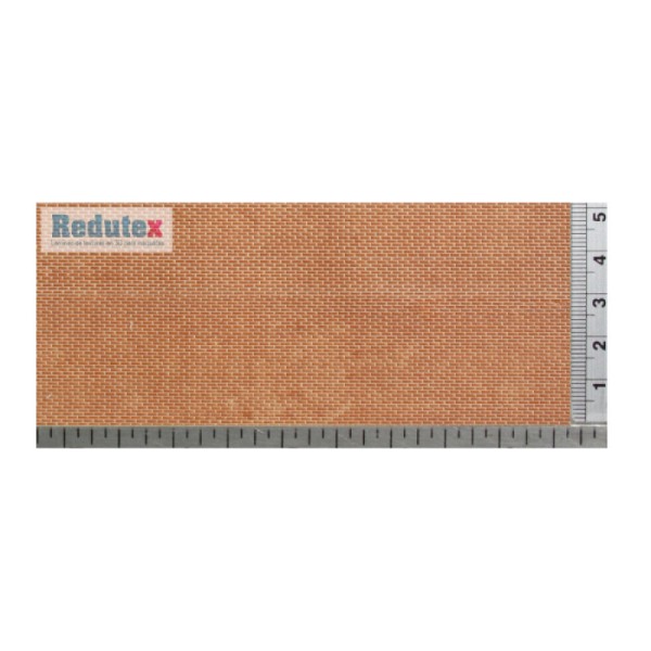 Brick Textured 3D Sheet N Gauge Plain Bond Terracotta Brick