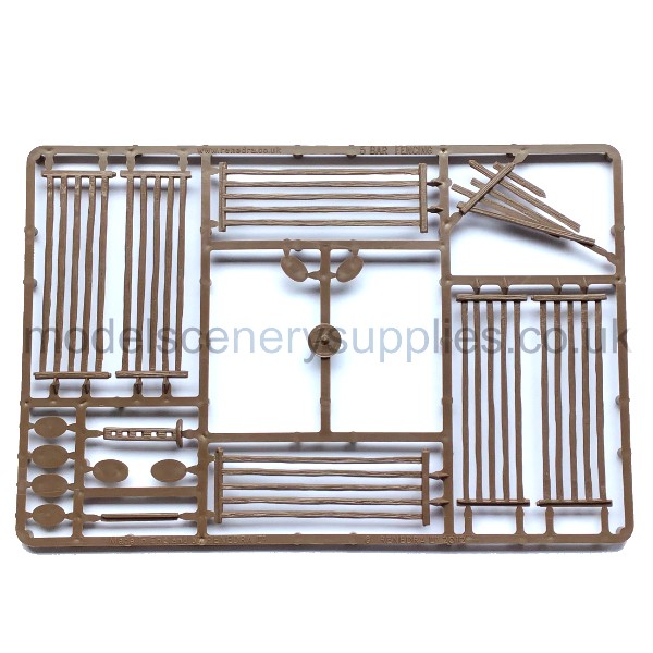 5 Bar Fences Brown 28mm 