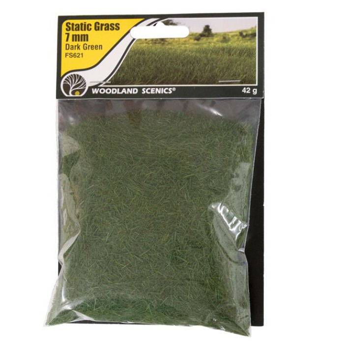 Static grass Dark Green 7mm Woodland Scenics FS621 Static grass Dark Green 7mm Woodland Scenics FS621