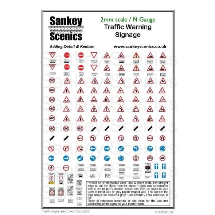 Traffic Warning Signage N gauge Traffic Warning Signage N gauge