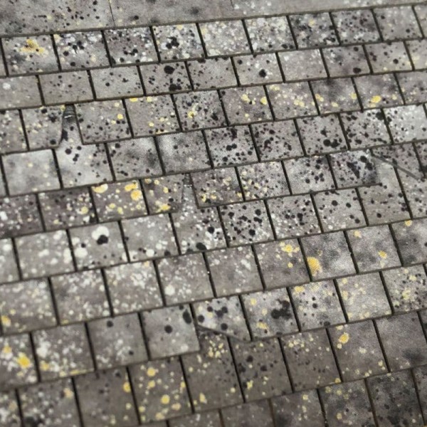 Weathered Laser Cut Roof Slate Strips OO LX410