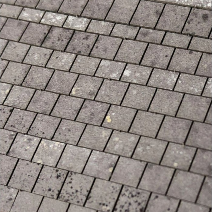 Lightly Weathered Laser Cut Roof Slate Strips OO LX415