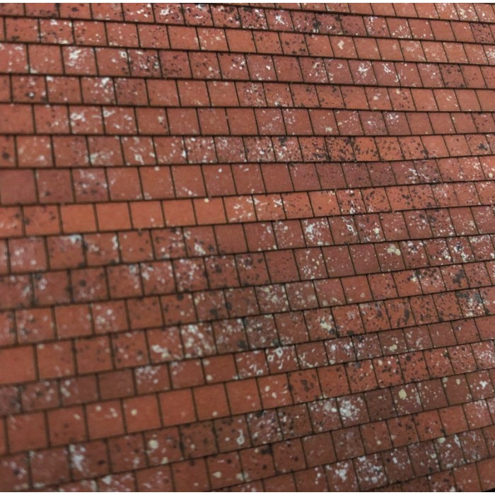 Weathered Laser Cut Terracotta Roof Tile Strips OO LX418 Weathered Laser Cut Terracotta Roof Tile Strips OO LX418