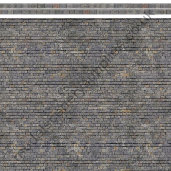 Mixed Grey Roof Slates Building Paper OO TX184
