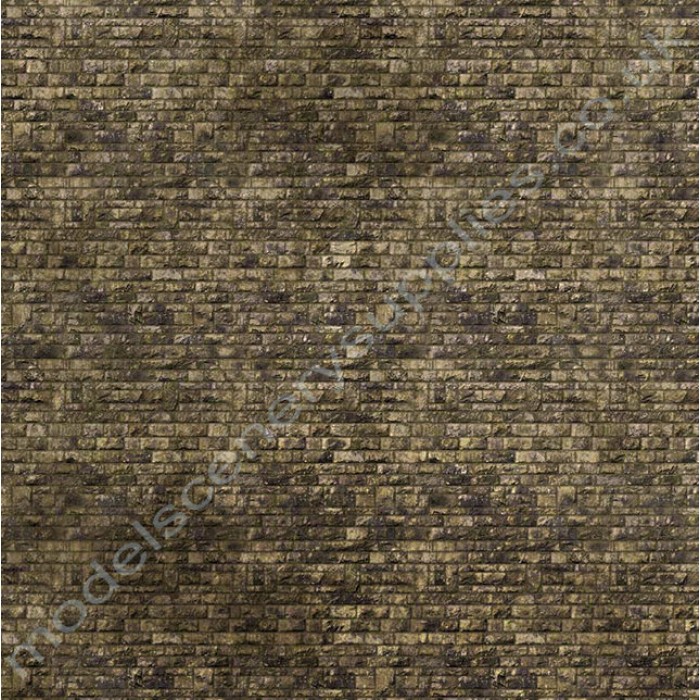 Light Weathered Random Ashlar Stone Wall Building Paper OO TX245 Light Weathered Random Ashlar Stone Wall Building Paper OO TX245