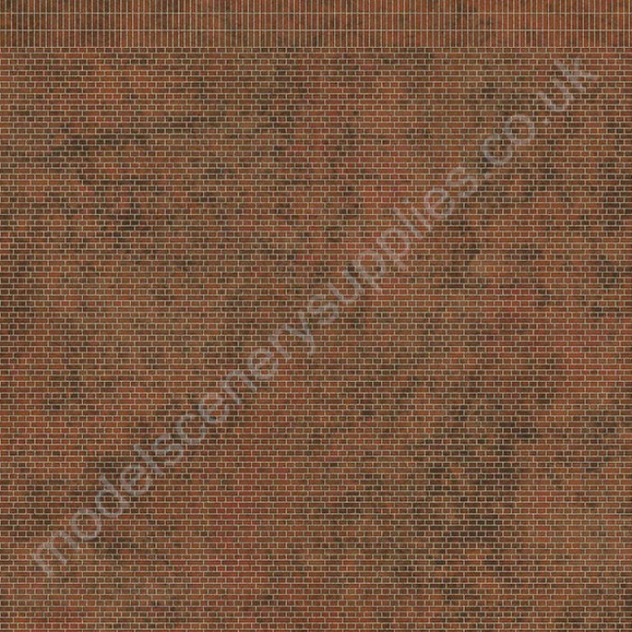 English Bond Dirty Red Brick Building Paper OO TX263 English Bond Dirty Red Brick Building Paper OO TX263