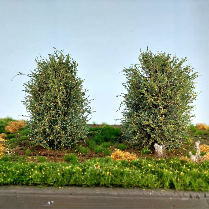 Bushes Early Autumn 100mm Tall Silhouette 350-43 Bushes Early Autumn 100mm Tall Silhouette 350-43
