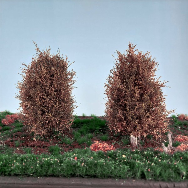 Bushes Late Autumn Winter Brown 100mm Tall Silhouette 350-44 25 Bushes Late Autumn Winter Brown 100mm Tall Silhouette 350-44 25