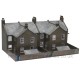 Four Brown Brick Terraced Backs OO - Superquick C05 