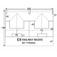 Four Brown Brick Terraced Backs OO - Superquick C05 