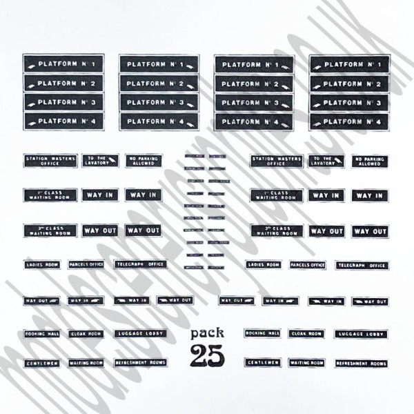 Early Station Signs N Gauge Tiny Signs  TSN25 