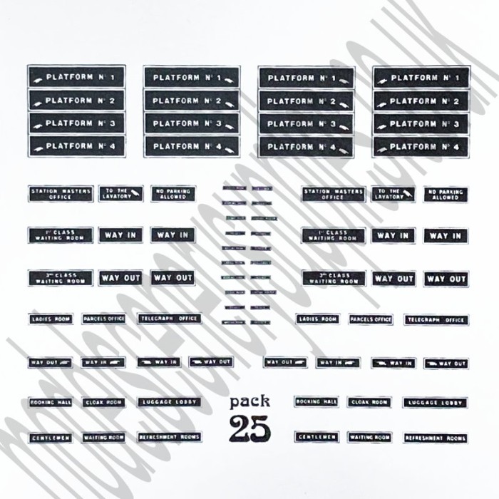 Early Station Signs N Gauge Tiny Signs  TSN25  Early Station Signs N Gauge Tiny Signs  TSN25