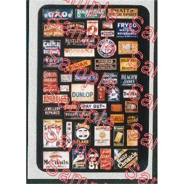 Enamel Advert Signs 1  N Gauge Tiny Signs  