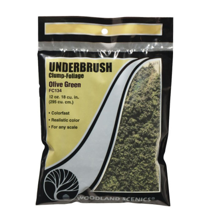 Woodland Scenics Underbrush Olive Green FC134 and FC1634 Woodland Scenics Underbrush Olive Green FC134 and FC1634