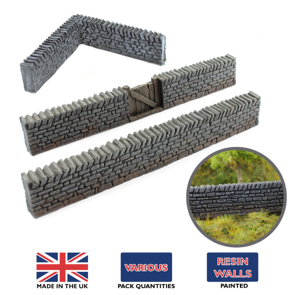 Stone Walling  Ready Painted OO 28mm WWScenics