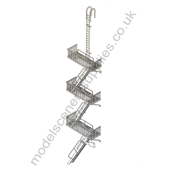Fire Escape OO Cornerstone 933-3729 Fire Escape OO Cornerstone 933-3729