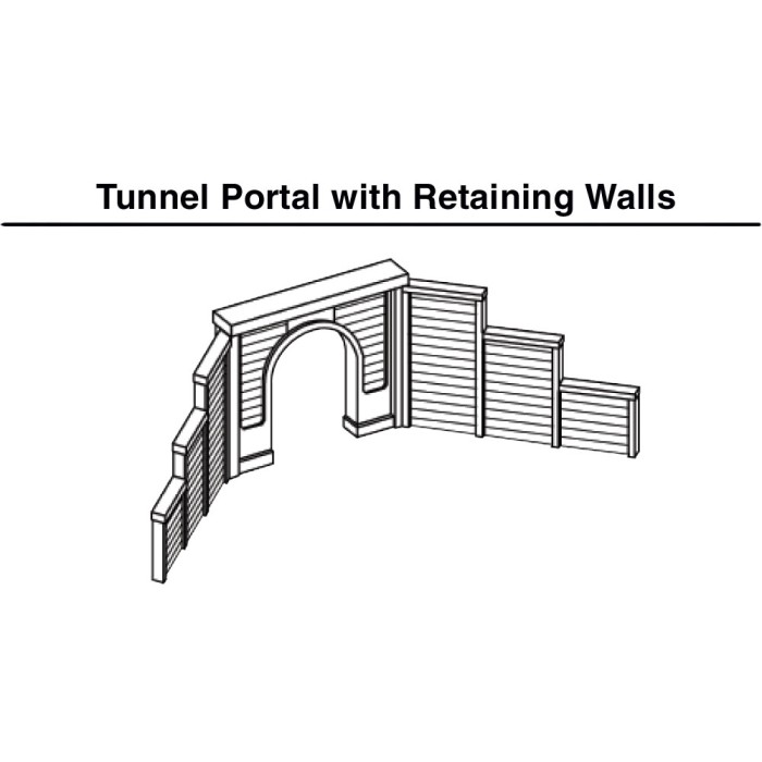 Cut Stone Double Tunnel Portals N gauge Cut Stone Double Tunnel Portals N gauge