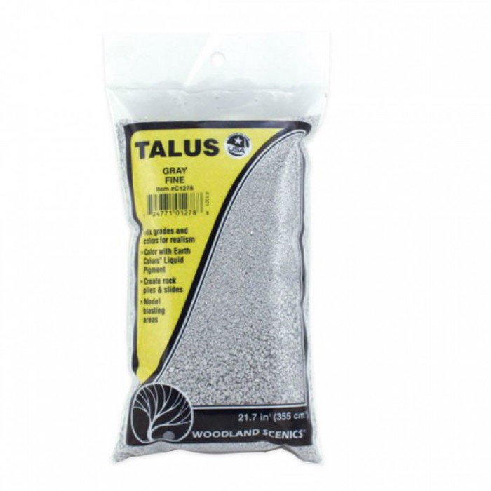 Talus Fine Grey rock debris Woodland Scenics C1278 #