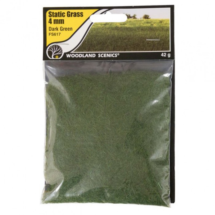 Static grass Dark Green 4mm Woodland Scenics FS617 Static grass Dark Green 4mm Woodland Scenics FS617