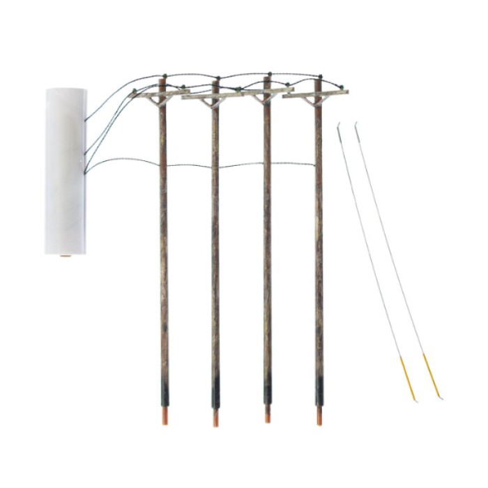 Electric Telegraph Poles single Bar Pre-wired From Woodland Scenics 1:43 Electric Telegraph Poles single Bar Pre-wired From Woodland Scenics 1:43