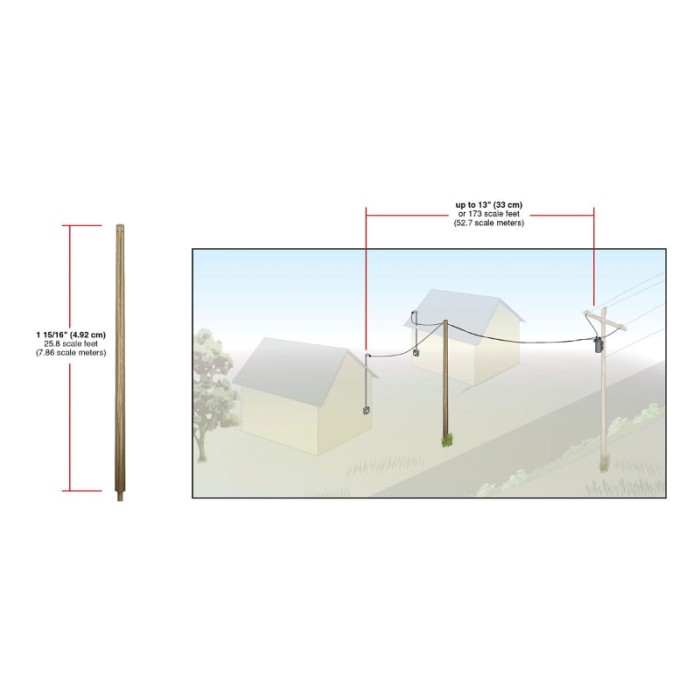 Electric Telegraph Poles Transformer Connect Set Pre-wired From Woodland Scenics N Gauge 