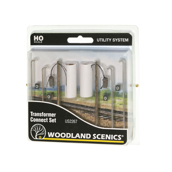 Electric Telegraph Poles Transformer Connect Set Pre-wired From Woodland Scenics OO