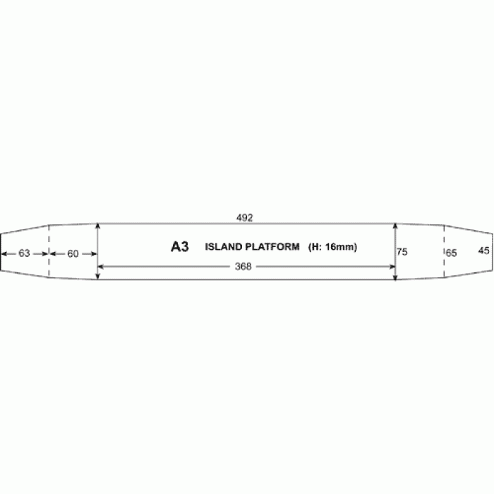Island Platform OO - Superquick A3 Island Platform OO - Superquick A3