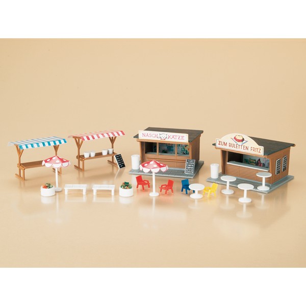 Market Stand and Snack Stands with tables and chairs OO