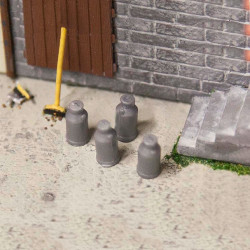 Nuovi Latte Churns OO HO Gauge Modelli In Scala 1:76 Ferroviari - Foto 5